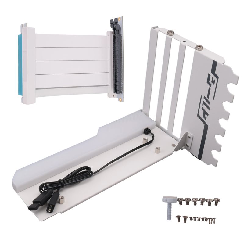 Pcie 4.0 X16 Riser Cable 90 Degree - حامل تثبيت عمودي لوحدة معالجة الرسوميات