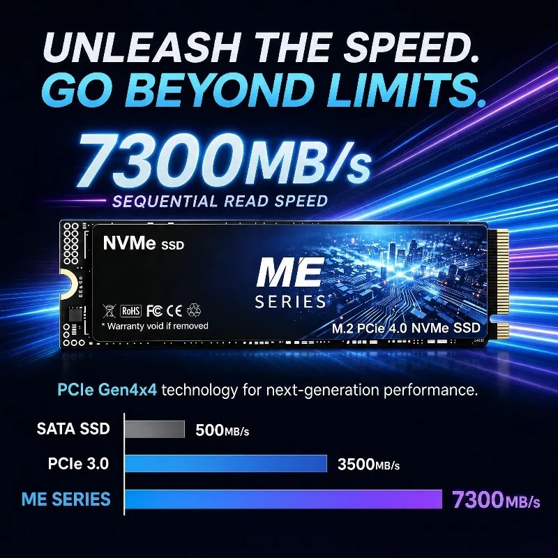 قرص SSD جديد من سلسلة ME NVMe  - مراجعة M.2 Nvme 4Tb Pcie 4.0 Ssd وسعره