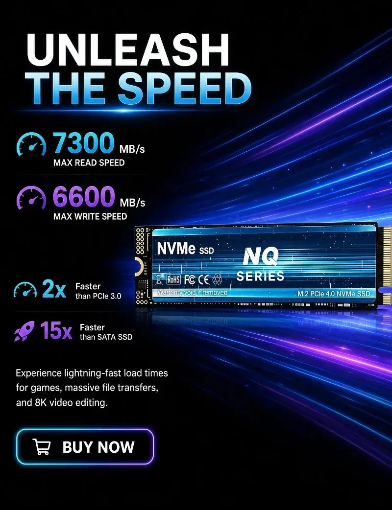 قرص تخزين NQ SERIES NVME SSD ب - مراجعة M.2 Nvme 4Tb Pcie 4.0 Ssd وسعره