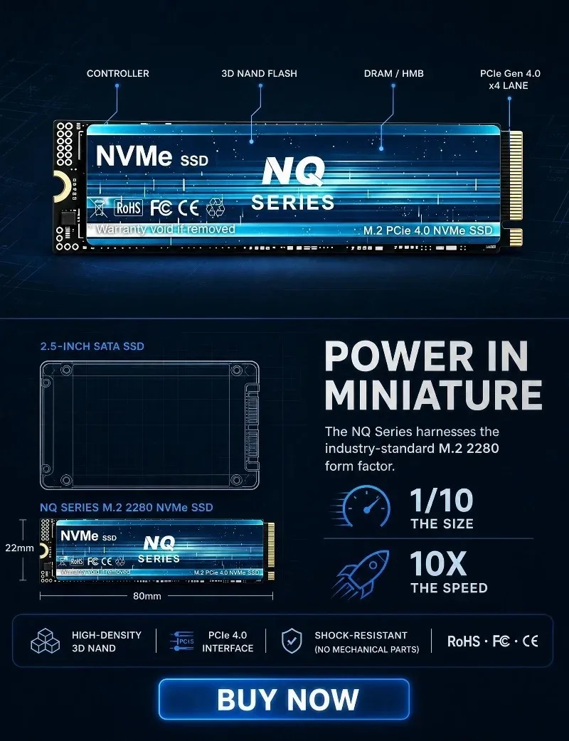 قرص تخزين NQ SERIES NVME SSD ب - مراجعة M.2 Nvme 4Tb Pcie 4.0 Ssd وسعره