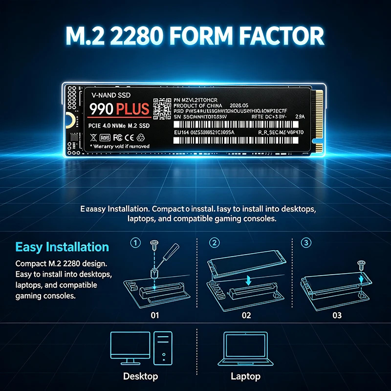 قرص تخزين SSD أصلي من نوع 990  - مراجعة M.2 Nvme 4Tb Pcie 4.0 Ssd وسعره